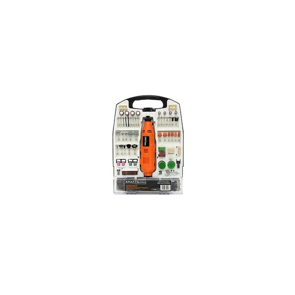 Dcraft - Mini Machine À Meuler Avec Accessoires - 235 Pcs - Puissance 270w - Réglage De Vitesse - Multi Ponceuse - Orange