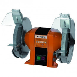 Dtools - Touret À Meuler - Puissance 350w - Voltage 230v - Diamètre Du Disque 200mm - Pour Rectification À Sec - Orange