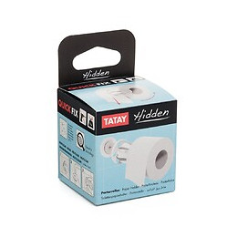 Dérouleur Papier Toilette Plastique Sans Couvercle, Blanc, Hidden