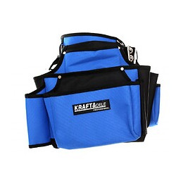 Dcraft - Ceinture À Outils - Crochets À Outils - 19 X Poches - Ceinture De Monteur Pour Travaux En Hauteur - Bleu