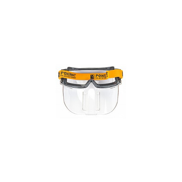 Power Tool - Lunettes De Protection Anti-éclats Avec Masque - Monture En Pvc/nylon - Verre Panoramique - Ajustables - Gris