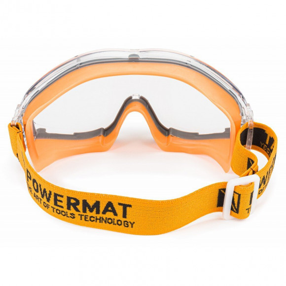 Power Tool - Lunettes De Protection Anti-éclats - Monture En Pvc/nylon - Verre Panoramique - Ajustables - Gris
