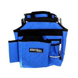 Dcraft - Ceinture À Outils - Crochets À Outils - 18 X Poches - Ceinture De Monteur Pour Travaux En Hauteur - Bleu