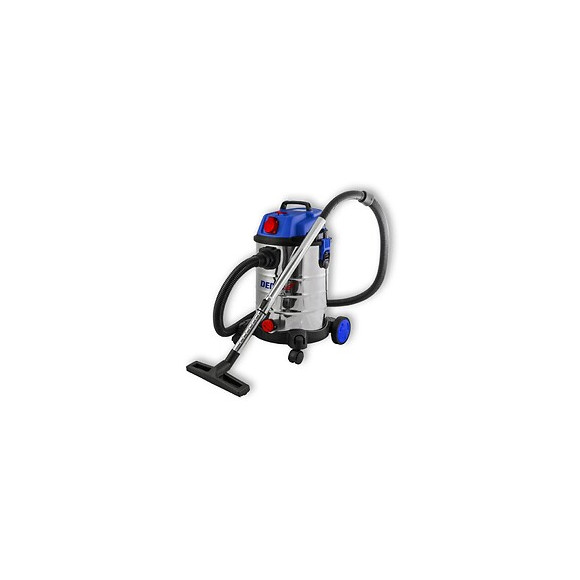 Dtools - Aspirateur Industriel Eau Et Poussière - 1400 W + Prise 2000w - Cuve Inox Capacité 30 L - Aspirateur Atelier - Filtr