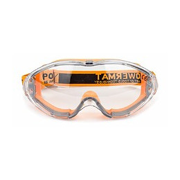 Power Tool - Lunettes De Protection Anti-éclats - Monture En Pvc/nylon - Verre Panoramique - Ajustables - Gris