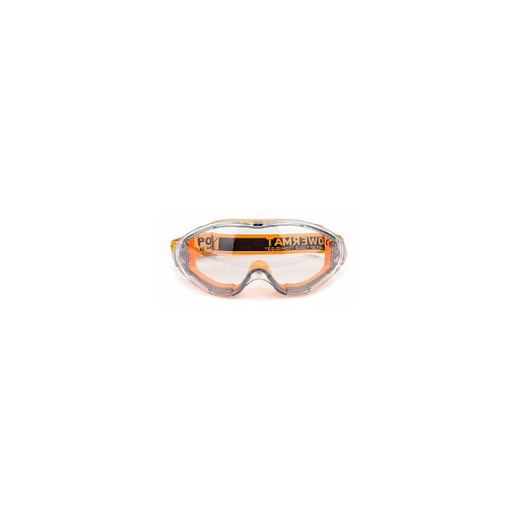 Power Tool - Lunettes De Protection Anti-éclats - Monture En Pvc/nylon - Verre Panoramique - Ajustables - Gris