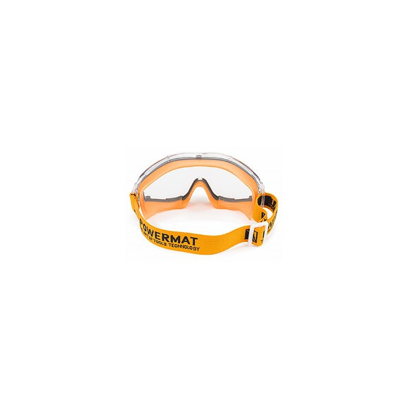 Power Tool - Lunettes De Protection Anti-éclats - Monture En Pvc/nylon - Verre Panoramique - Ajustables - Gris