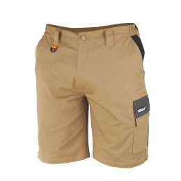 Dtools - Bermuda De Protection Taille L - 9 Poches - 97% Coton 3% Élasthanne - Réglage Du Tour De La Taille - Marron