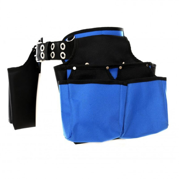 Dcraft - Ceinture À Outils - Crochets À Outils - 19 X Poches - Ceinture De Monteur Pour Travaux En Hauteur - Bleu