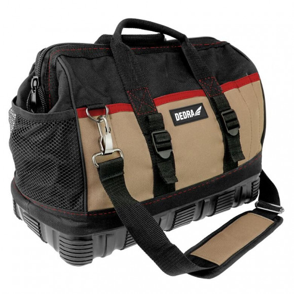 Dtools - Sac À Outils Avec Fond Renforcé - 40x22x31cm - 22 Poches - Marron