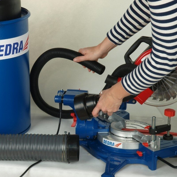 Dtools - Collecteur De Poussière Avec Adaptateur - Puissance 1100 W - 70 L - Aspirateur À Copeaux - Collecteur De Sciure - Bl