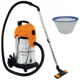Dtools - Aspirateur D'atelier Eaux Et Poussières 1600w - Pression 18kpa + Cuve 30l - Aspirateur Chantier Atelier - Orange