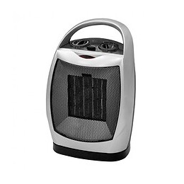 Dtools -  Radiateur Soufflant Oscillan - Chauffage D'appoint - Puissance 900/1800w - Élément Chauffant Céramique Ptc - Gris