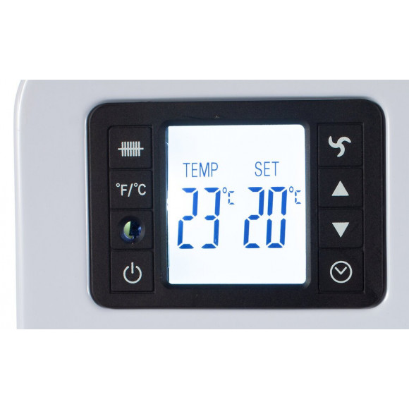 Mtec - Radiateur À Convection Moderne - Chauffage D'appoint Électrique 1000/1300/2300 W - Télécommande + Écran Tactile Lcd