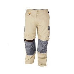 Dtools - Pantalon De Protection Taille S - 9 Poches - Jambes Détachables - 100% Coton - Gris
