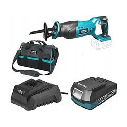 Dtools - Scie Sabre Sans Fil - Puissance 710w - 18v - Avec Batterie + Chargeur - Sac À Outils Inclus - Bleu