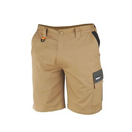 Dtools - Bermuda De Protection Taille Xl - 9 Poches - 97% Coton 3% Élasthanne - Réglage Du Tour De La Taille - Marron