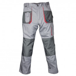 Dtools - Pantalon De Travail, Taille Xl - 9 Poches - Renforts Sur Les Genoux - Triple Couture - Gris