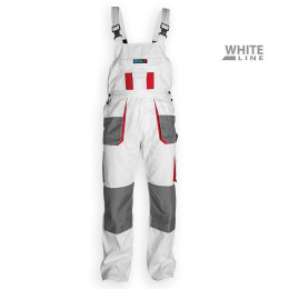 Dtools - Salopette De Protection, Taille Xl - 9 Poches - Renforts Sur Les Genoux - Blanc