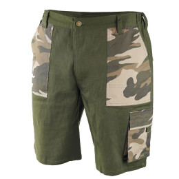 Dtools - Bermuda De Protection Taille S - 6 Poches - 97% Coton 3% Élasthanne - Réglage Du Tour De La Taille - Vert