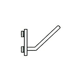 Crochet Pour Panneau Mural (nylon - Coudé 45 Mm)