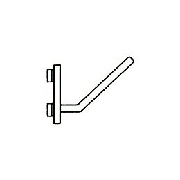 Crochet Pour Panneau Mural (nylon - Coudé 45 Mm)