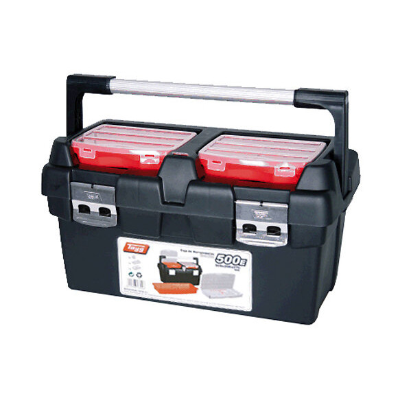 Boîte À Outils Avec 2 Casiers Et Poignée 60 Cm
