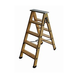 Escabeau Double Plans Compas Rigide 5 Marche + Tablette