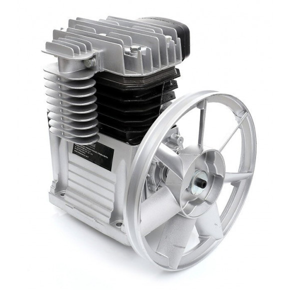 Dcraft - Tête De Compression Nue 2 Cylindres Fonte 1,5 Kw/2 Cv - Débit 300 L/min Pression 8bar -  Volant Filtre D'aspiration 