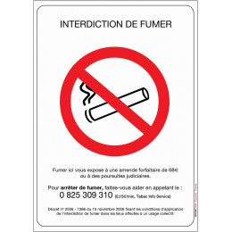 Adhesif "interdiction De Fumer"