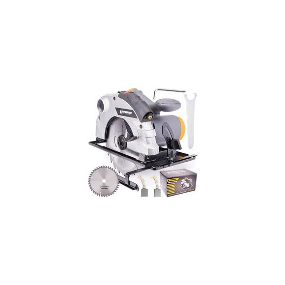 Powertool - Scie Circulaire Filaire - Puissance 2250 W - Lame 185 Cm - Profondeur Coupe 55 Mm - Scie Coupe Bois - Gris