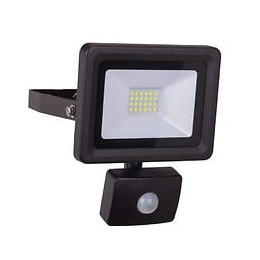 Dtools - Lampe D'atelier Murale Avec Détecteur De Mouvement - 20w - Flux Lumineux 1500lm - Projecteur Led - Noir