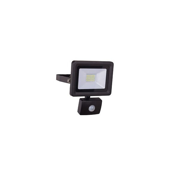 Dtools - Lampe D'atelier Murale Avec Détecteur De Mouvement - 20w - Flux Lumineux 1500lm - Projecteur Led - Noir