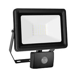 Dtools - Lampe D'atelier Murale Avec Détecteur De Mouvement - 30w - Flux Lumineux 2250lm - Projecteur Led - Noir