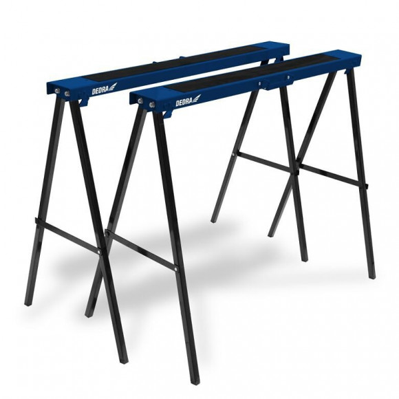 Dtools - Tréteau En Métal - 2 Pièces - Capacité De Charge 250kg - Hauteur 78cm - Longueur 99.5cm - Pliable - Noir