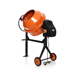 Dcraft - Bétonnière Électrique - Capacité Du Tambour 160l - Puissance Du Moteur 1050w - Matériel De Construction - Orange