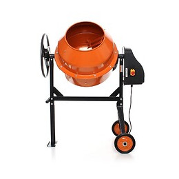 Dcraft - Bétonnière Électrique - Capacité Du Tambour 160l - Puissance Du Moteur 1050w - Matériel De Construction - Orange