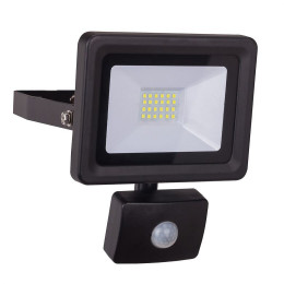 Dtools - Lampe D'atelier Murale Avec Détecteur De Mouvement - 20w - Flux Lumineux 1500lm - Projecteur Led - Noir