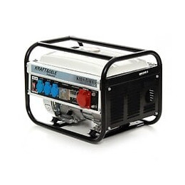 Dcraft - Groupe Électrogène De Chantier - Puissance Moteur 4,8 Kw/6,5 Cv - 4 Prises - Tension 230 V - 380 V - Blanc