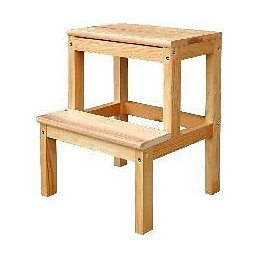 Marche Pied En Bois 1 Marche Avec Tablette