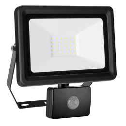 Dtools - Lampe D'atelier Murale Avec Détecteur De Mouvement - 30w - Flux Lumineux 2250lm - Projecteur Led - Noir
