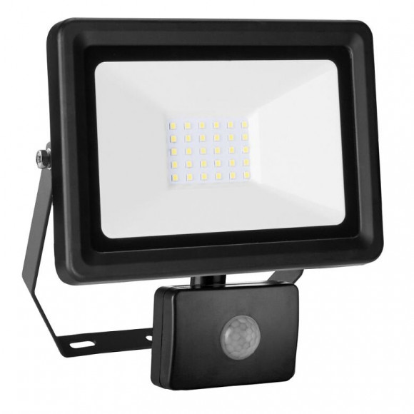 Dtools - Lampe D'atelier Murale Avec Détecteur De Mouvement - 30w - Flux Lumineux 2250lm - Projecteur Led - Noir