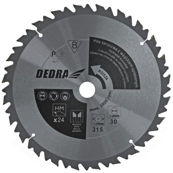 Dtools - Lame De Scie Circulaire - Diamètre Du Disque 500mm - Diamètre Du Trou 30mm - Pour Coupe Longitudinale - Noir