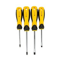 Power Tool - Jeu De Tournevis Essentiels 21 Pcs - Avec Support  - Tournevis Plats/croix/torx/bits - Tête Aimantée - Jaune