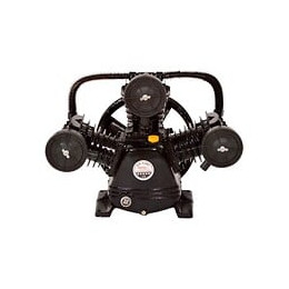 Dcraft - Compresseur D'air À Trois Pistons Lubrifiés À L'huile - Poulie Double - 3 Cylindres - Outil Chantier Atelier - Noir