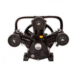 Dcraft - Compresseur D'air À Trois Pistons Lubrifiés À L'huile - Poulie Double - 3 Cylindres - Outil Chantier Atelier - Noir