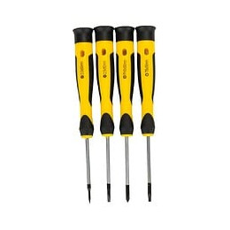 Power Tool - Jeu De Tournevis Essentiels 21 Pcs - Avec Support  - Tournevis Plats/croix/torx/bits - Tête Aimantée - Jaune