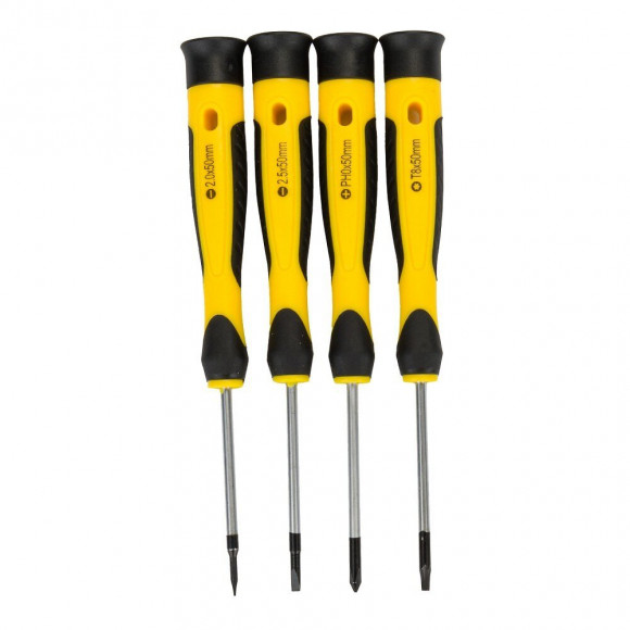 Power Tool - Jeu De Tournevis Essentiels 21 Pcs - Avec Support  - Tournevis Plats/croix/torx/bits - Tête Aimantée - Jaune