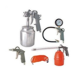 Dtools - Kit De 5 Accessoires Pour Compresseur - Ensemble De 5 Outils Pneumatiques Pour Compresseur D'air - Tuyau Spiralé Pu 5