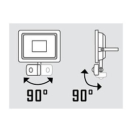Projecteur Mural À Leds 30w 2250 Lum Avec Détecteur